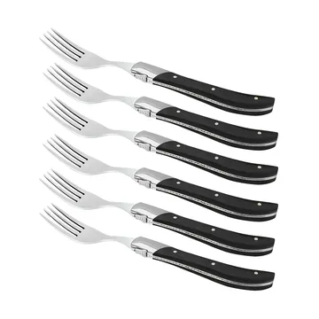 Laguiole By Hâws grill knife 6-pack - Black Wood - Hâws