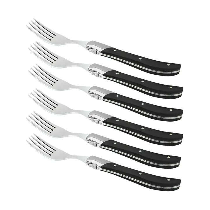 Laguiole By Hâws grill knife 6-pack - Black Wood - Hâws
