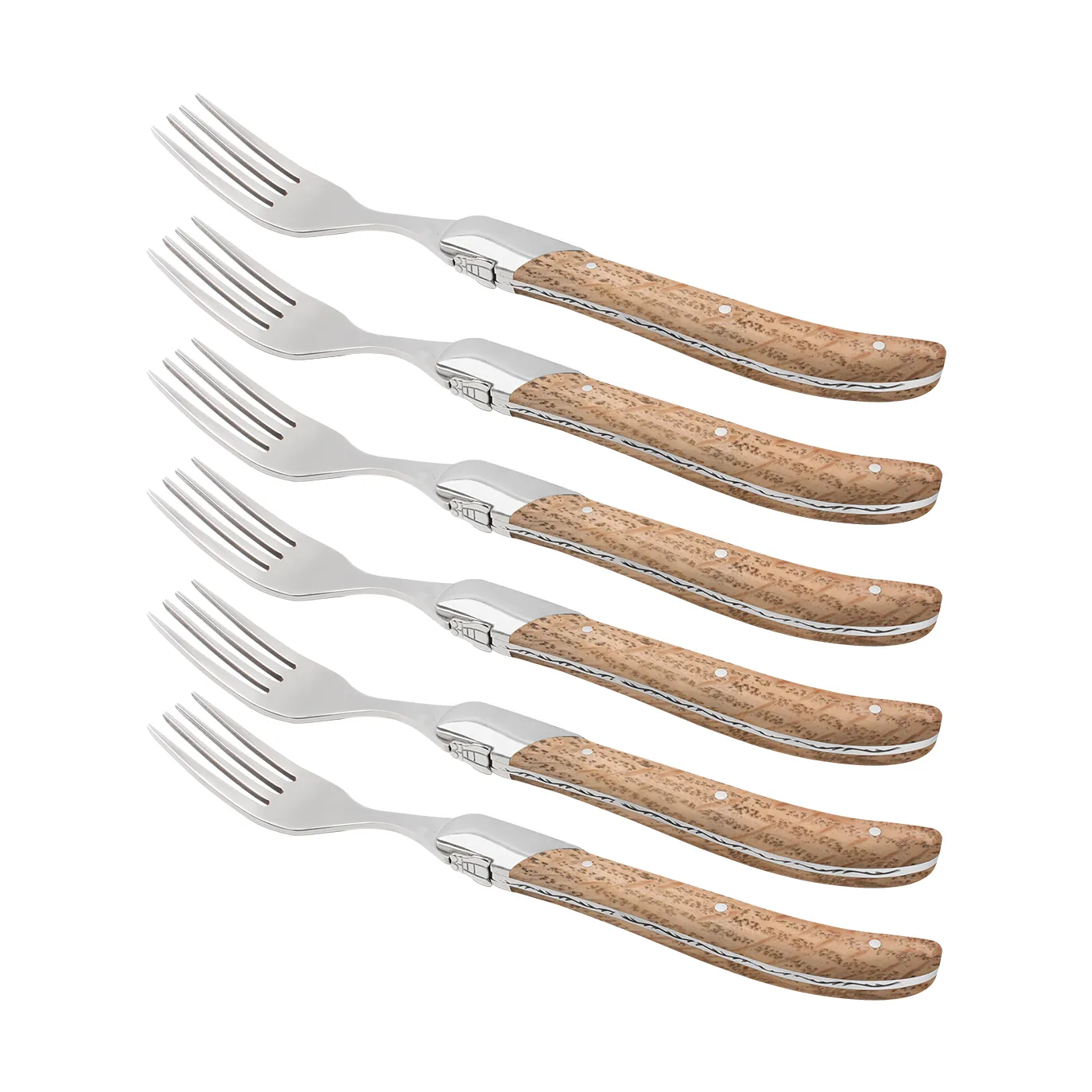 Laguiole By Hâws grill knife 6-pack, Oak Hâws