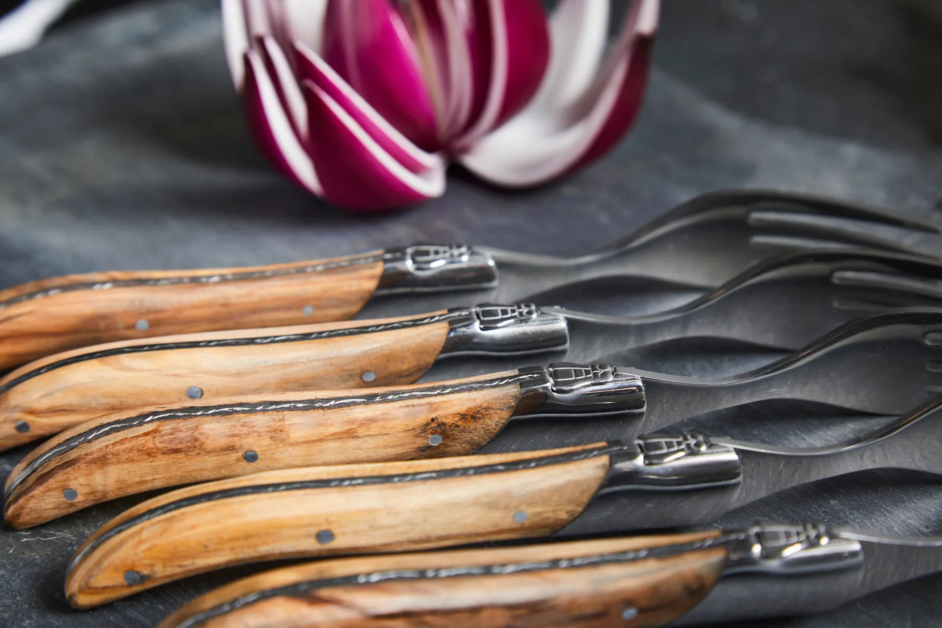 Laguiole By Hâws grill knife 6-pack, Olive Hâws