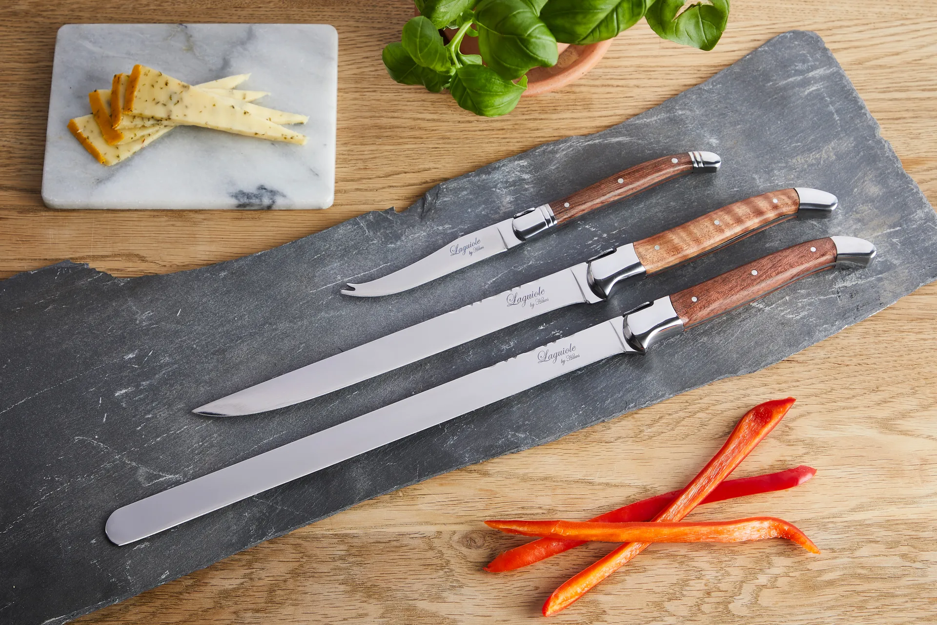 Laguiole By Hâws knife set, 3-piece, Rosewood Hâws