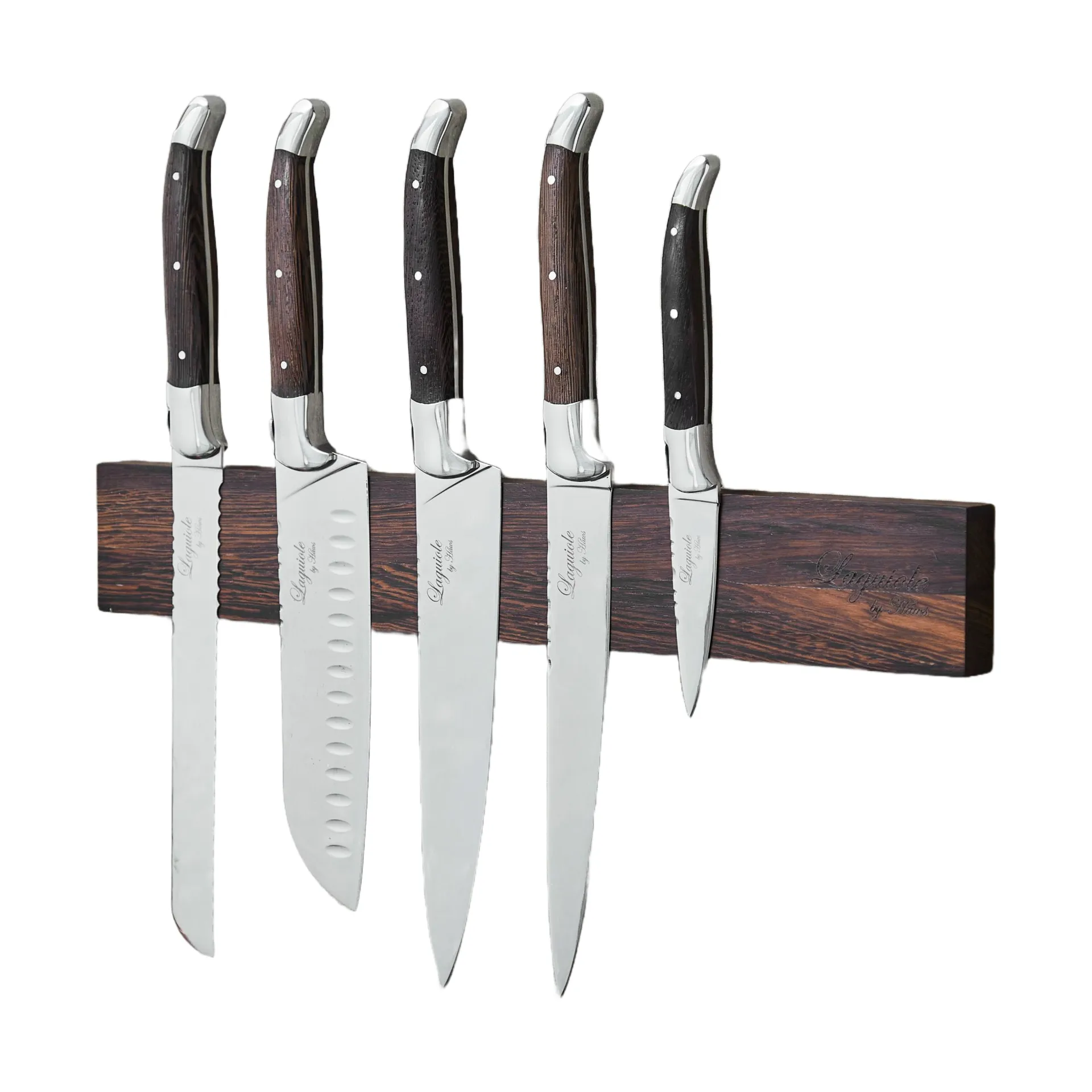 Laguiole by Hâws knife set with magnetic strip 6-piece, Wenge Hâws