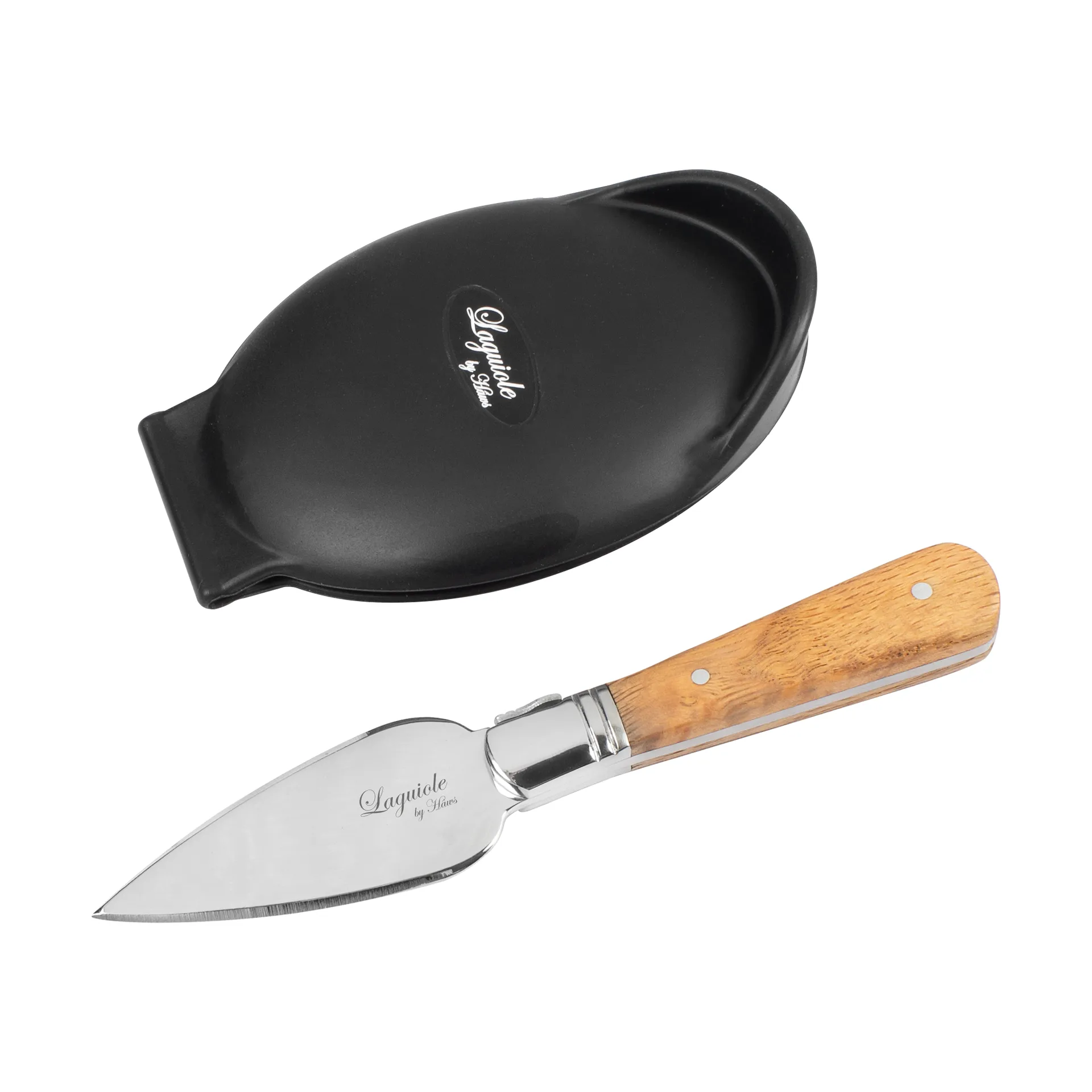 Laguiole by Hâws oyster set 2-piece, Olive wood-stainless steel Hâws