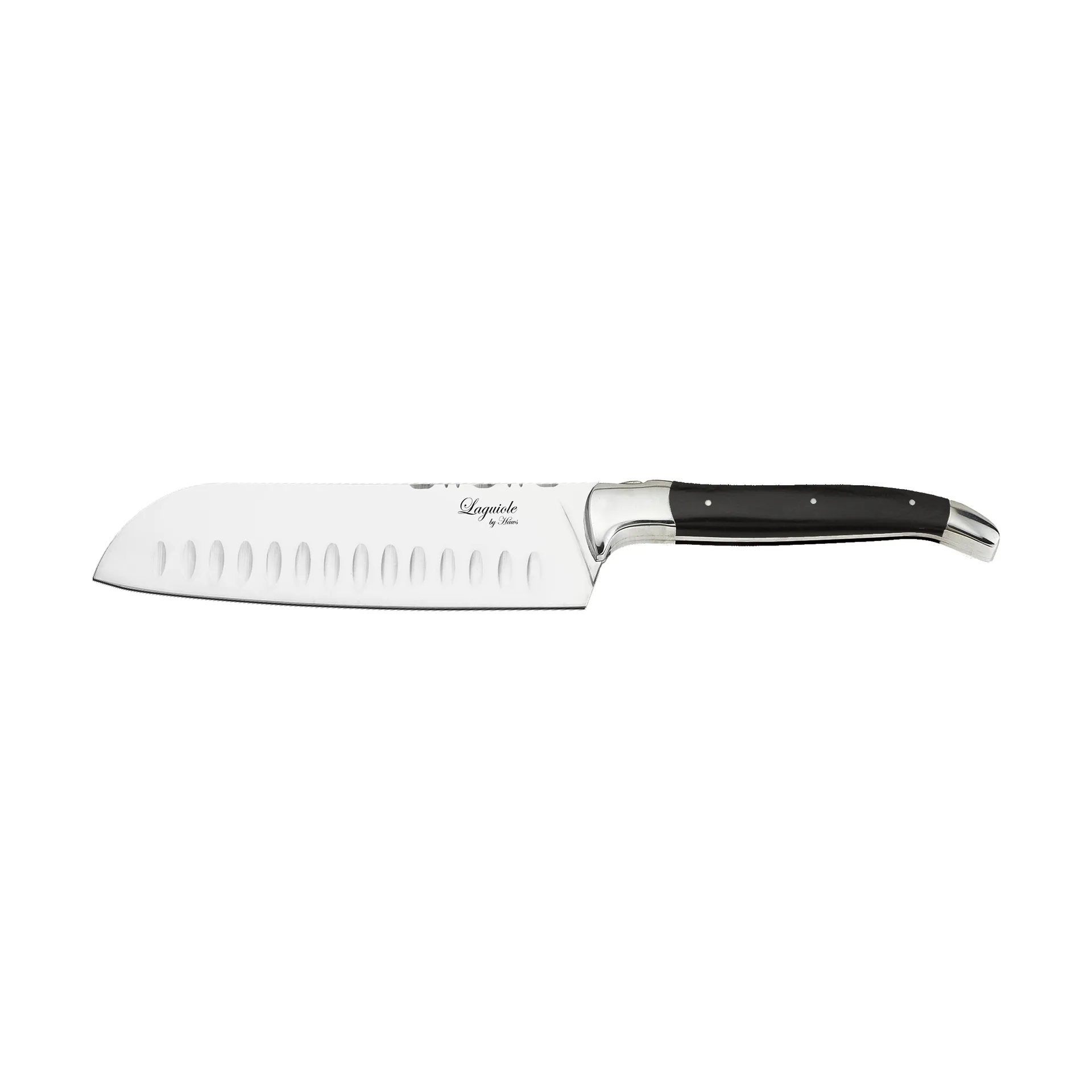 Laguiole by Hâws santoku knife 19 cm, Black Hâws