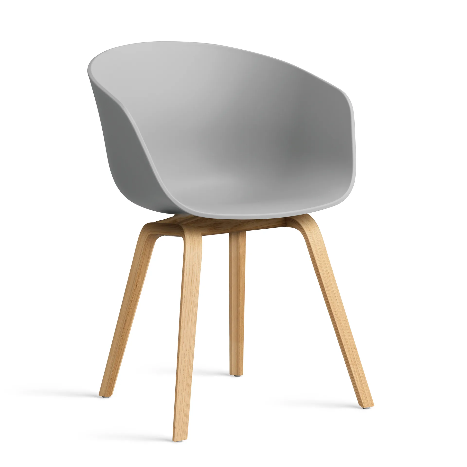 About a Chair 22 2.0 chair, Concrete grey-lacquered oak frame HAY