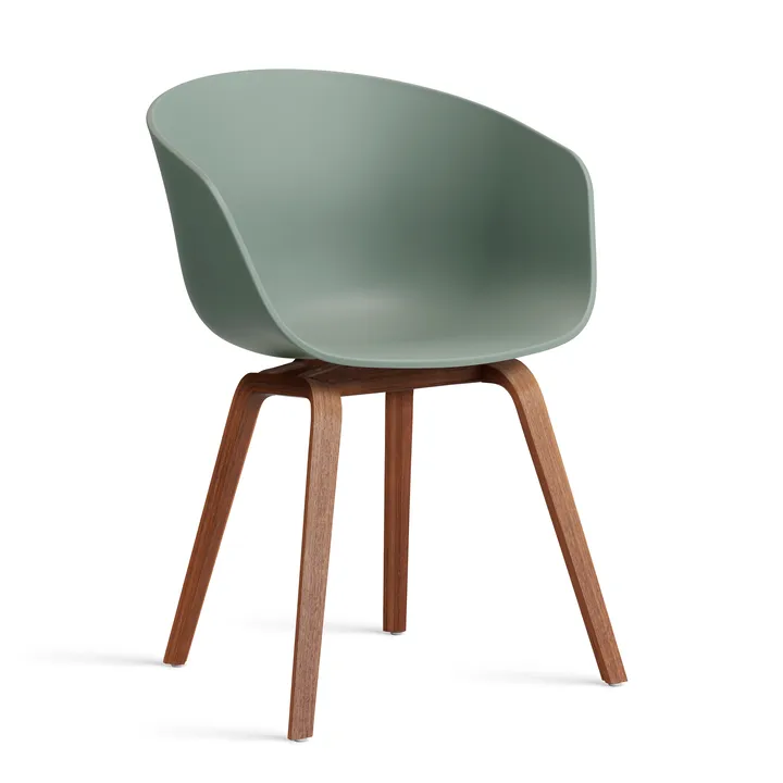 About a Chair 22 2.0 chair - Fall green-lacquered walnut frame - HAY