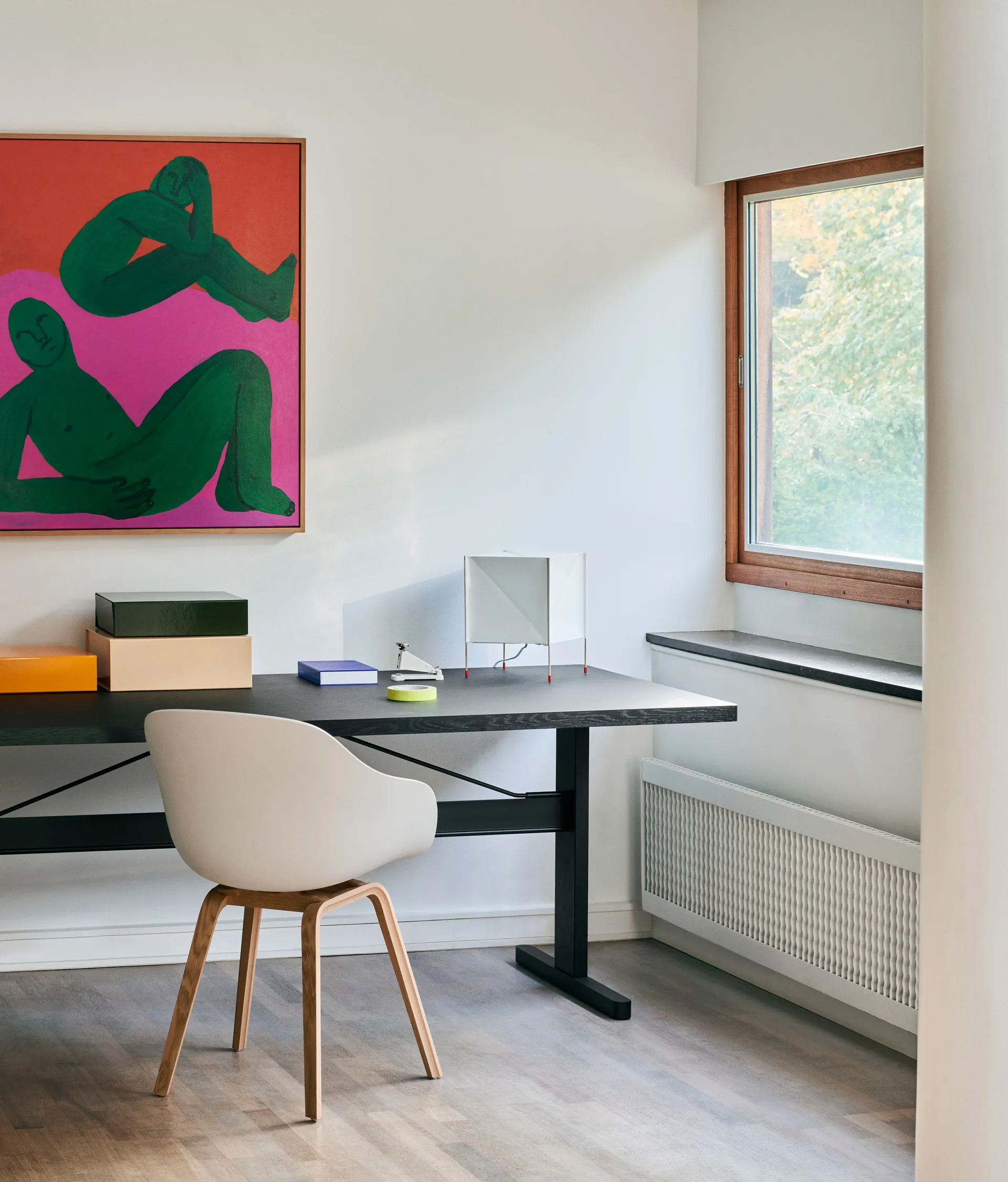 About a Chair 22 2.0 chair, Melange cream-lacquered oak frame HAY