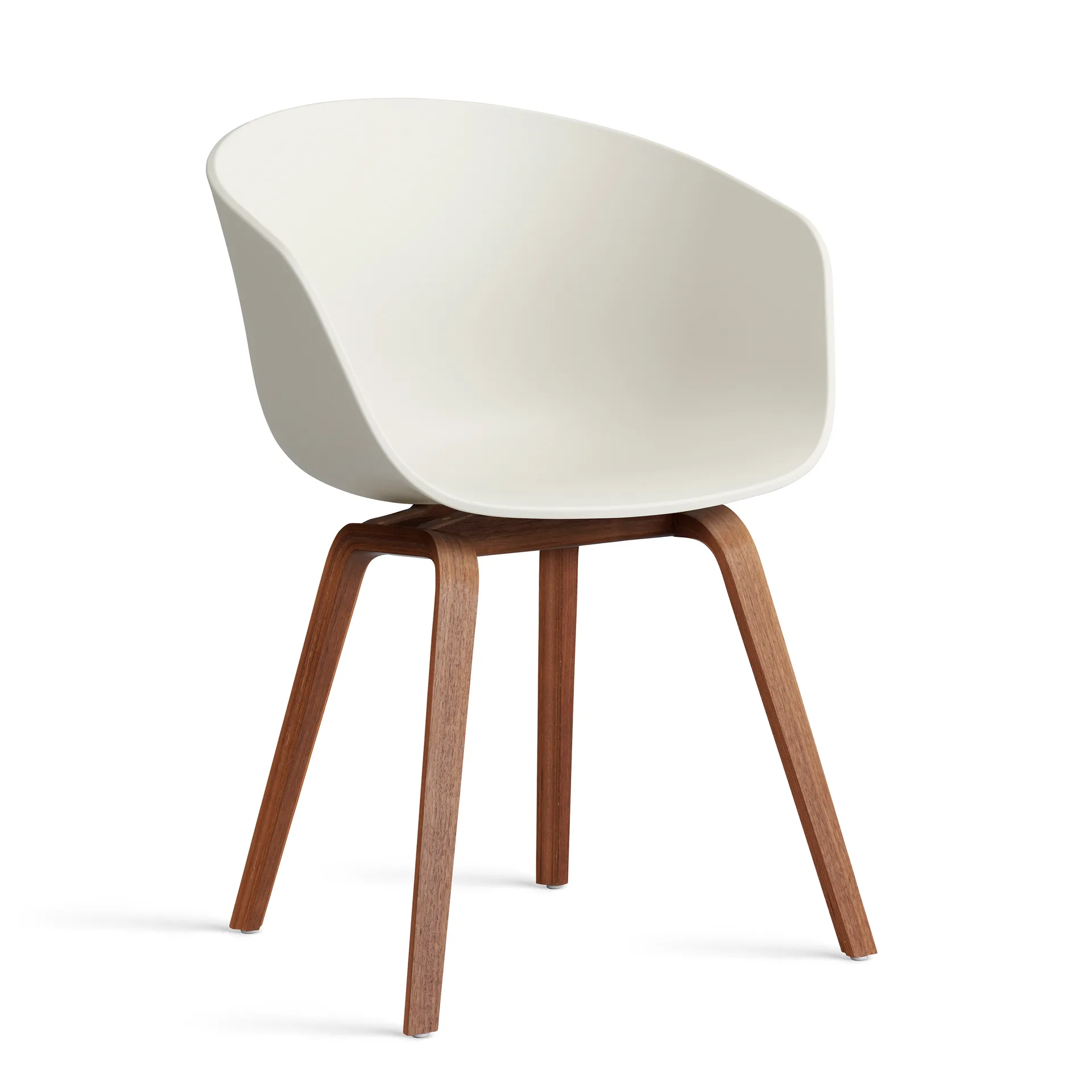 About a Chair 22 2.0 chair, Melange cream-lacquered walnut frame HAY