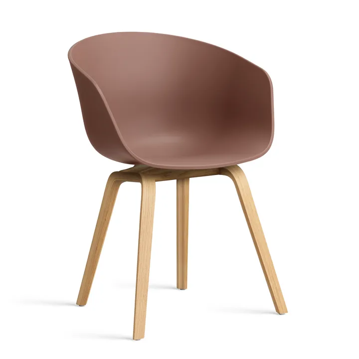 About a Chair 22 2.0 chair - Soft brick-lacquered oak frame - HAY