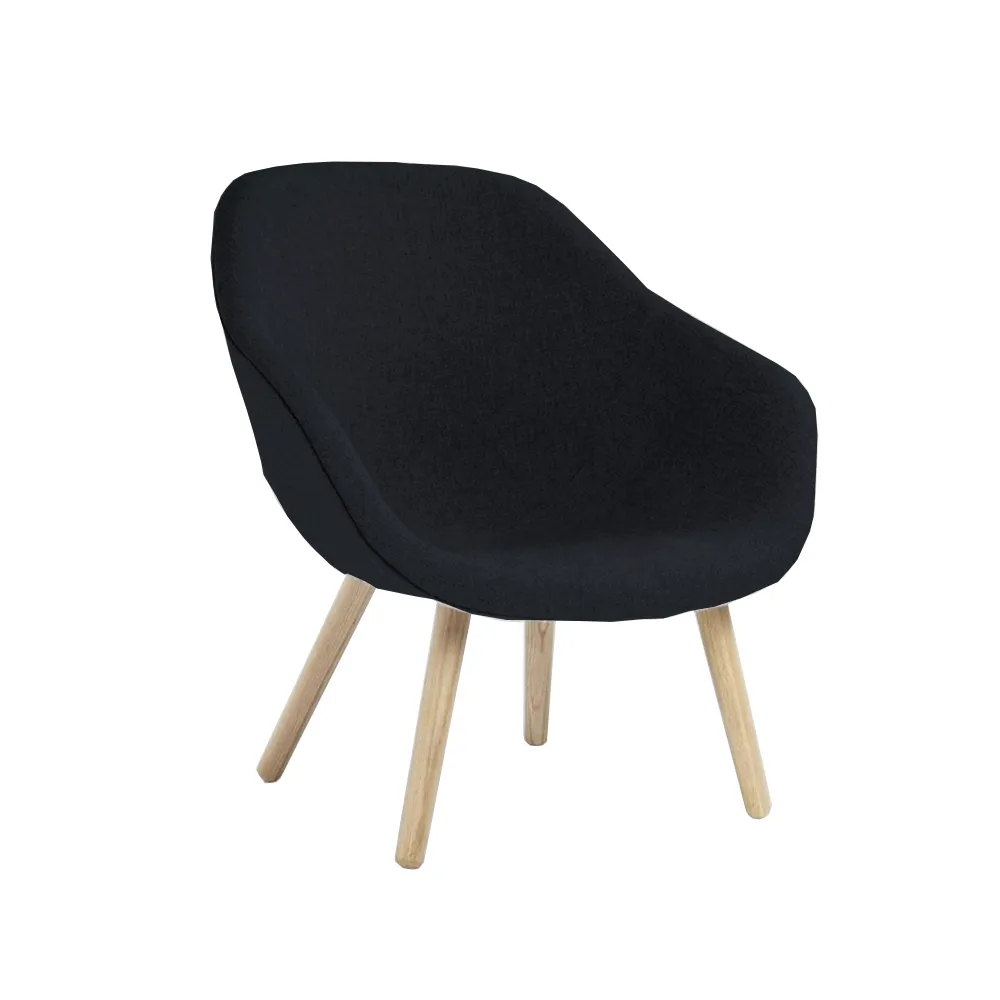 About A Lounge AAL82 lounge chair, Hallingdal 65 180 Black, soap-treated oak legs HAY