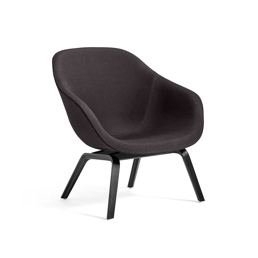 HAY About A Lounge AAL83 lounge chair Black dark brown melange-black oak legs