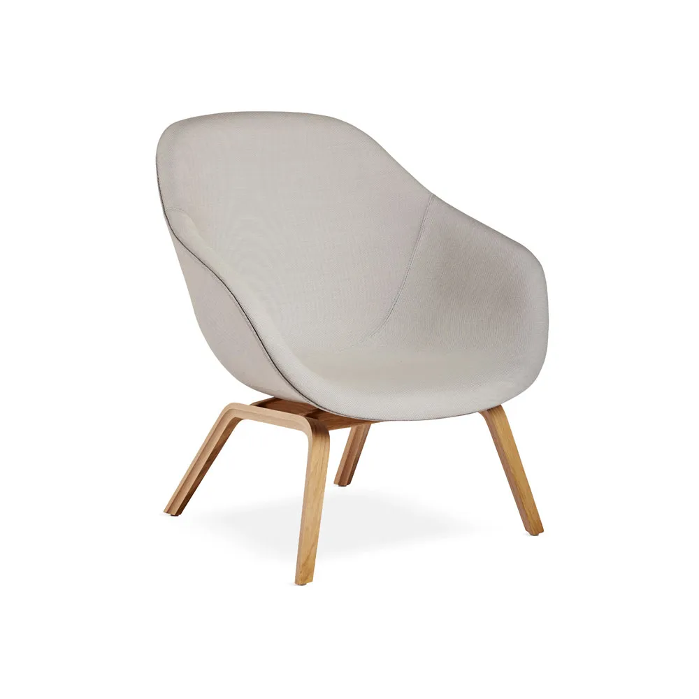 HAY About A Lounge AAL83 lounge chair Steelcut Trio 105 grey melange-oak legs