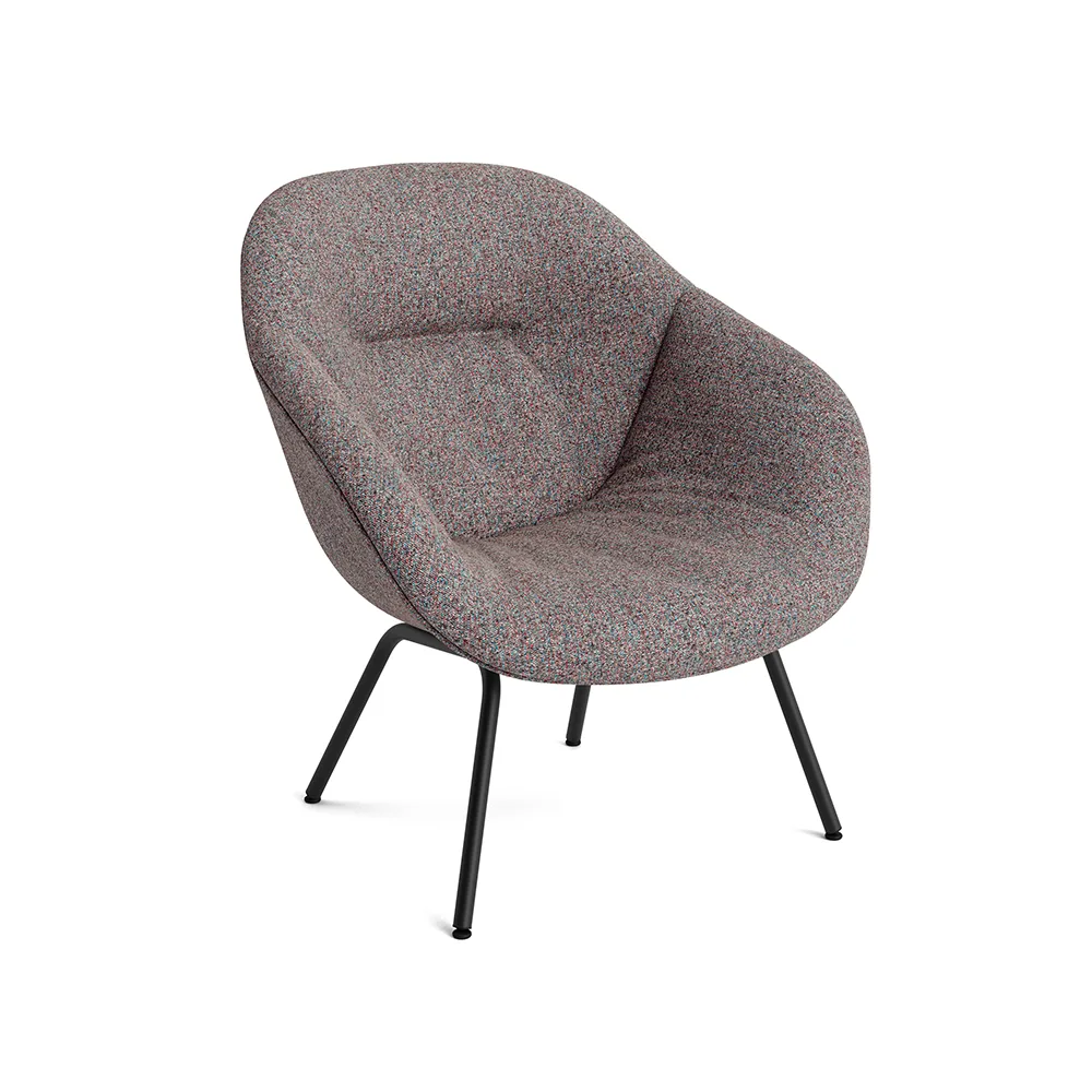 About a Lounge AAL87 Soft armchair, Fabric Swarm multicolor, black steel frame HAY