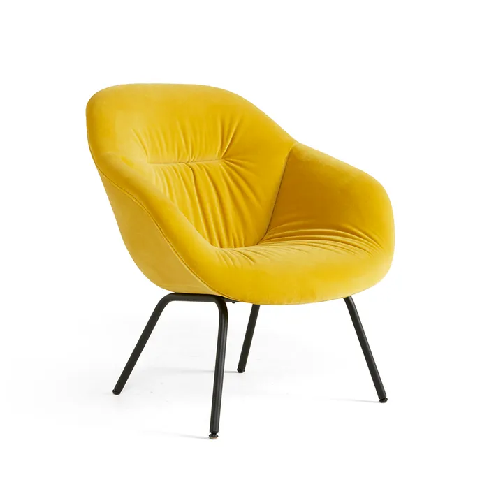 About a Lounge AAL87 Soft armchair - Lola yellow-black steel frame - HAY