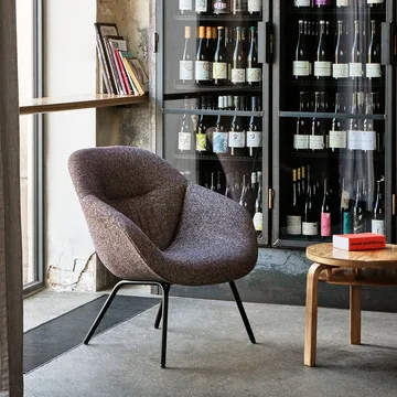 About a Lounge AAL87 Soft armchair - Lola yellow-black steel frame - HAY