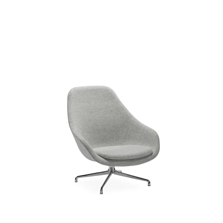 About a Lounge AAL91 lounge chair - Light grey-polished aluminium - HAY