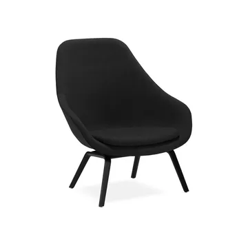 About a Lounge AAL93 armchair - Remix 183 black-black oak legs - HAY