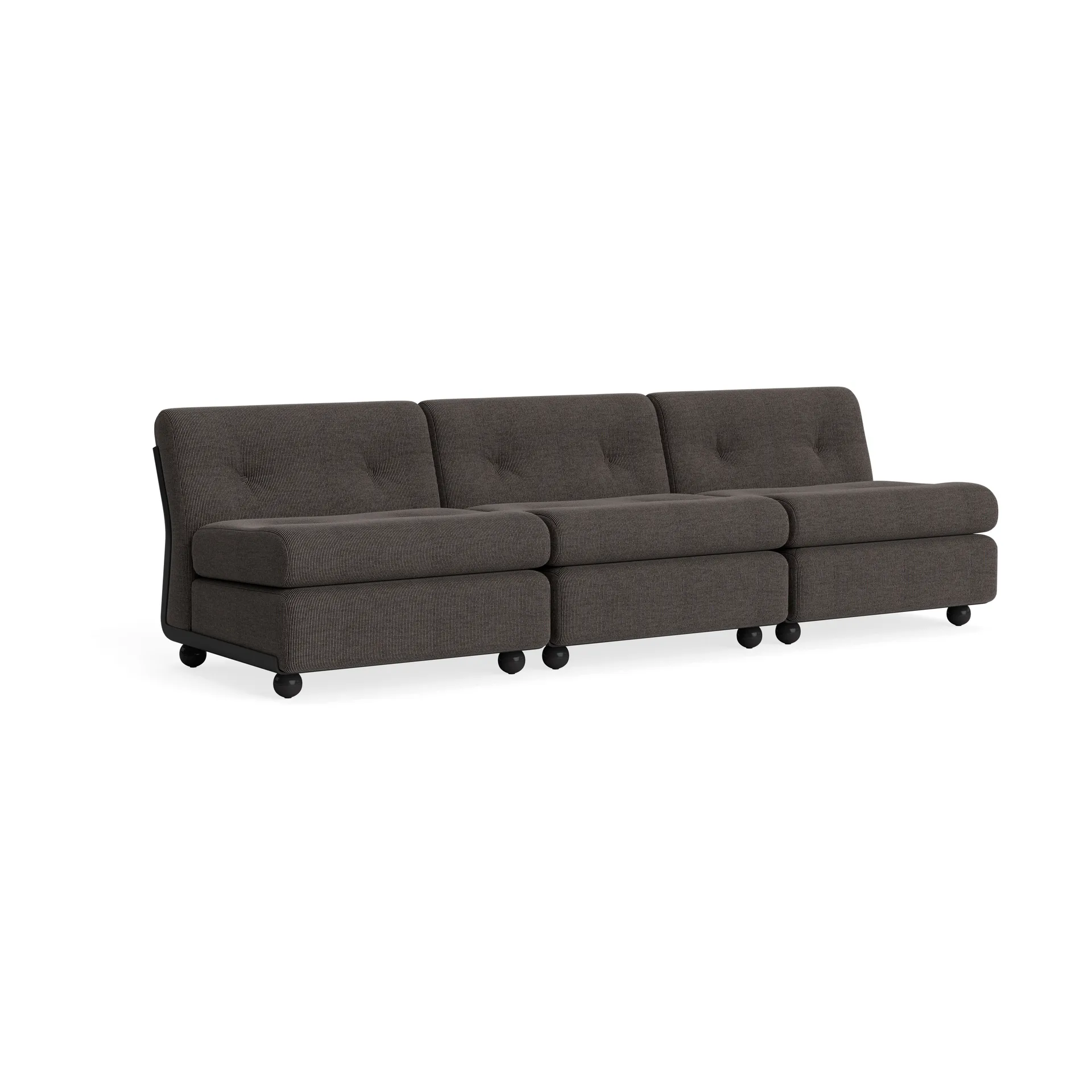 Amanta sofa module, Anthracite-yuma 1010, 3 seater HAY