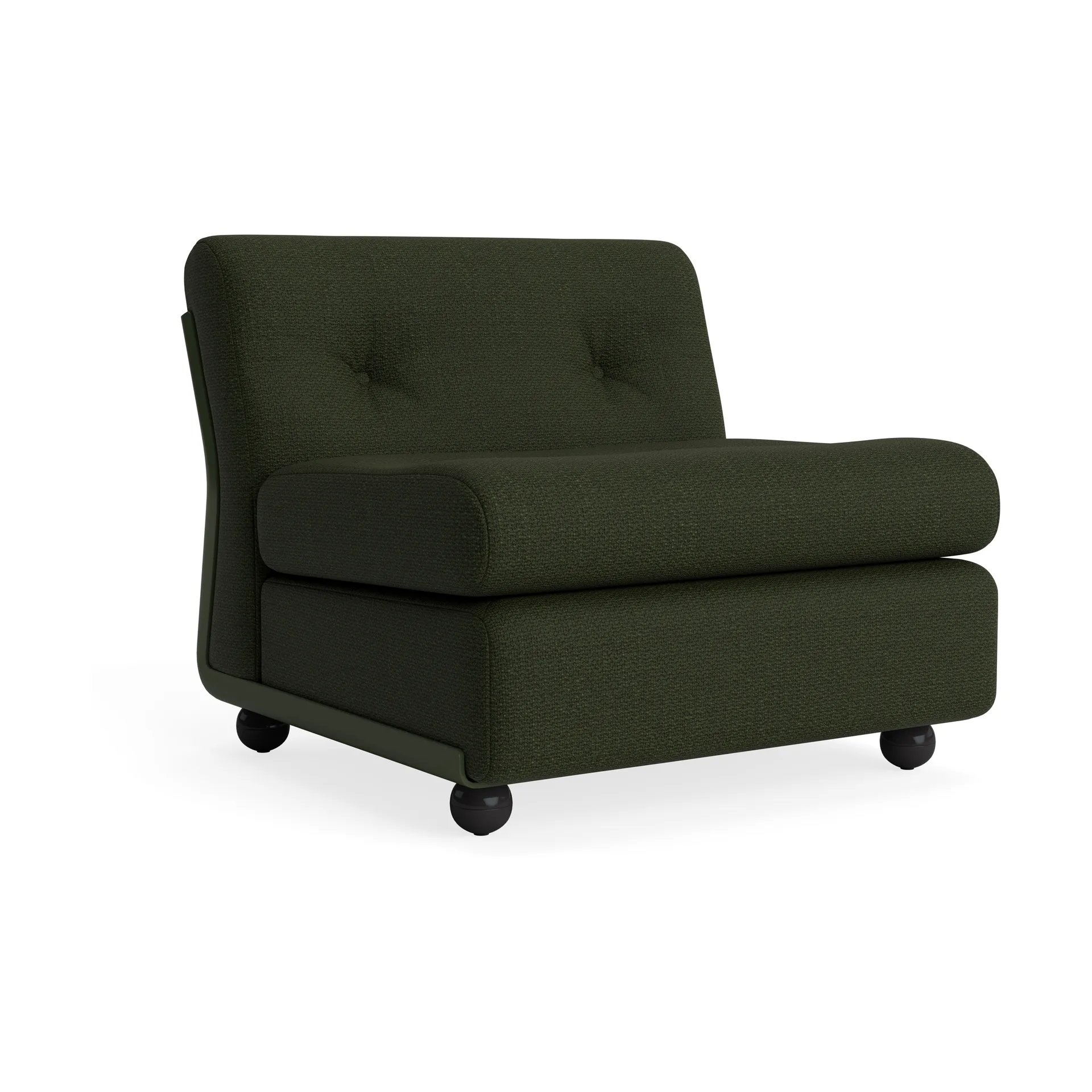 Amanta sofa module, Bottle green-maglia dark green, 1-seater/armchair HAY