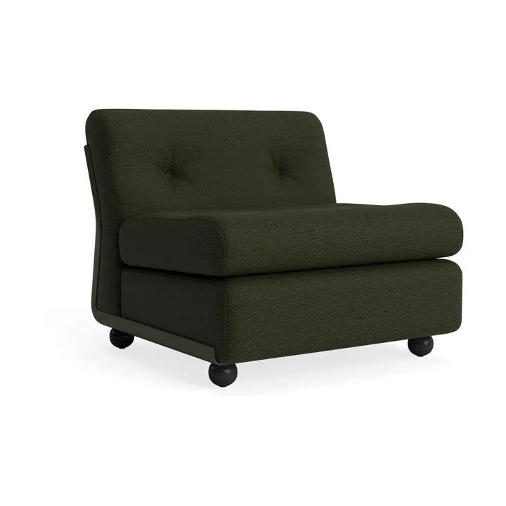 Amanta sofa module - Bottle green-maglia dark green, 1-seater/armchair - HAY