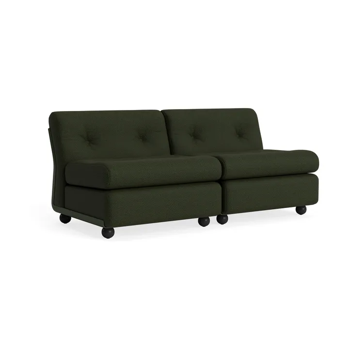 Amanta sofa module - Bottle green-maglia dark green, 2-seater - HAY