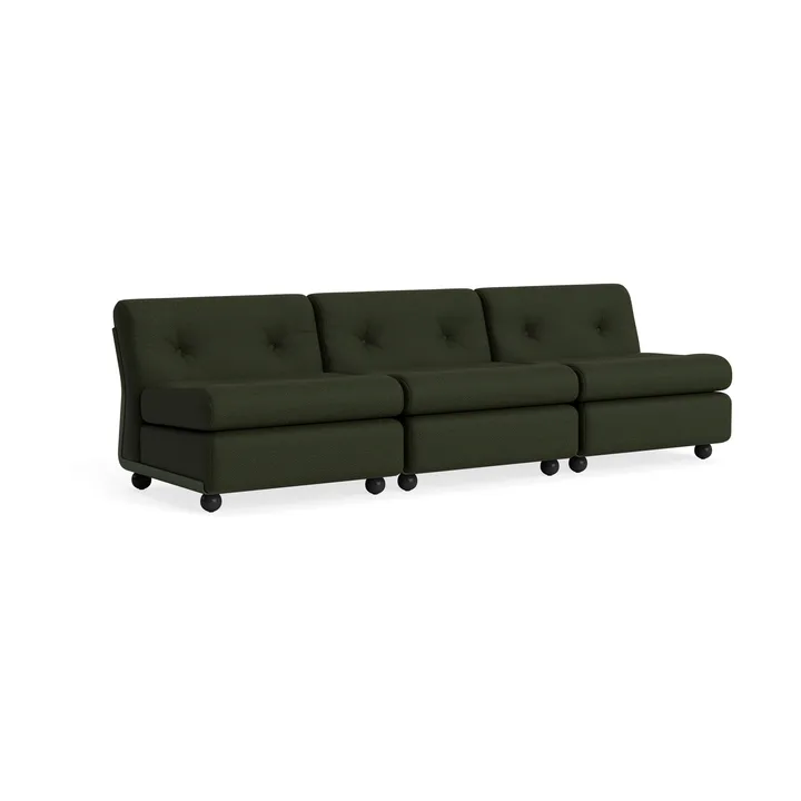 Amanta sofa module - Bottle green-maglia dark green, 3 seater - HAY