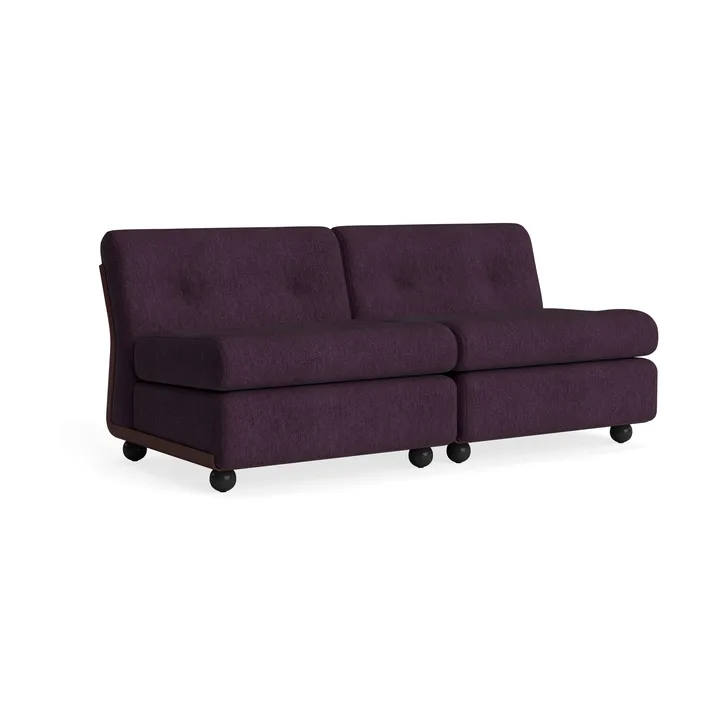 Amanta sofa module - Burgundy red-turf burgundy, 2-seater - HAY