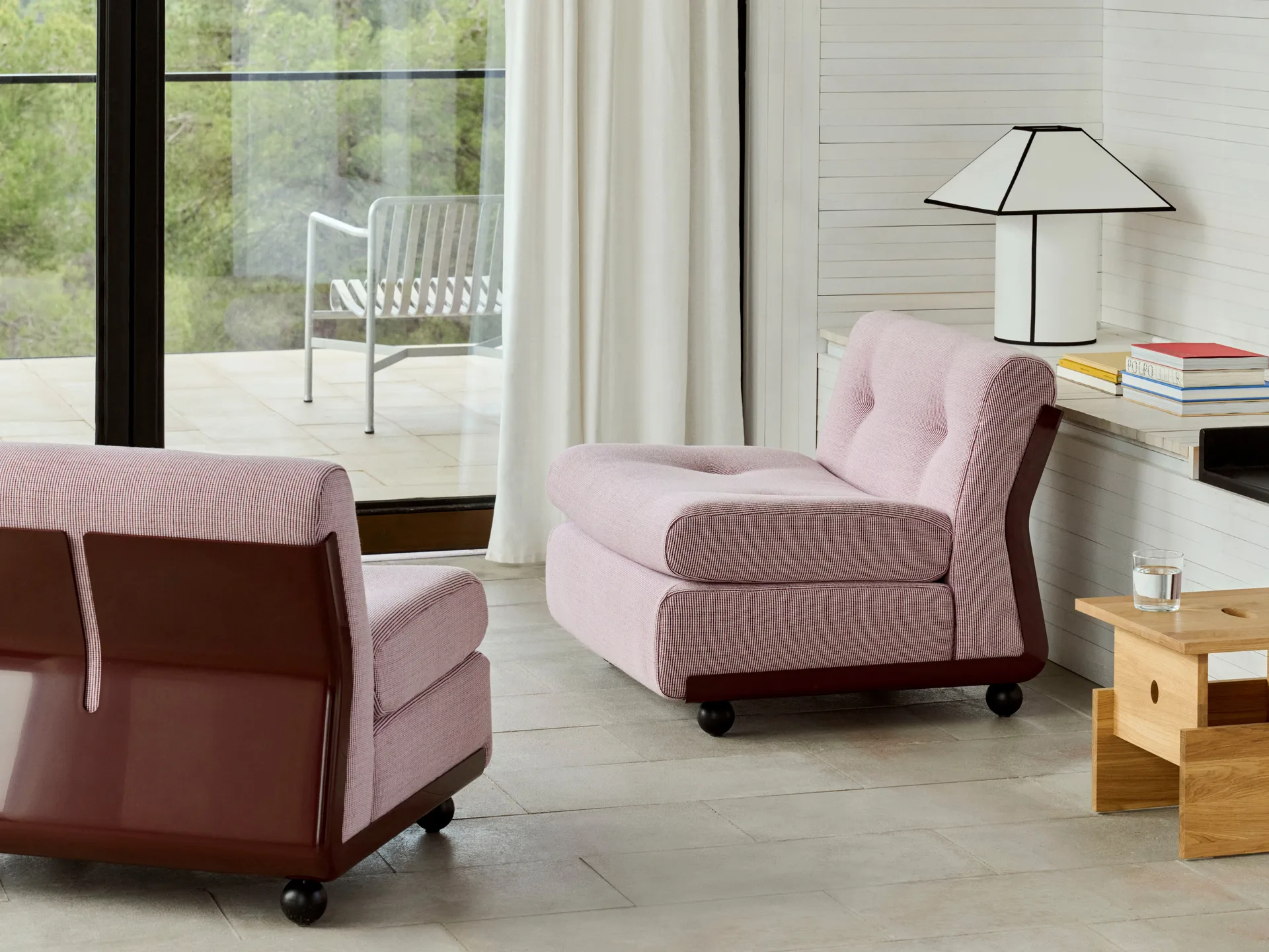 Amanta sofa module, Burgundy red-yuma 1851, 1-seat/armchair HAY