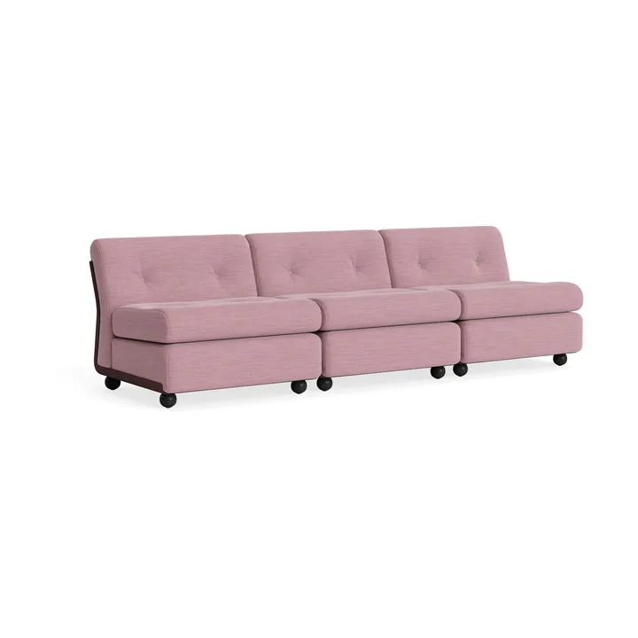 Amanta sofa module - Burgundy red-yuma 1851, 3 seater - HAY