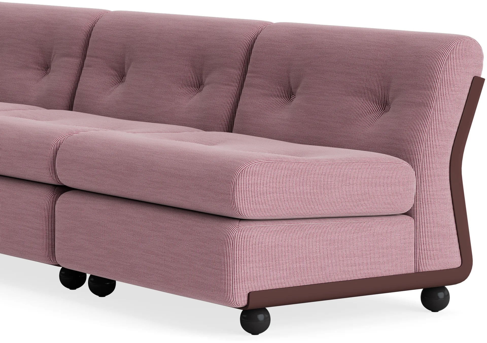 Amanta sofa module, Burgundy red-yuma 1851, 3 seater HAY