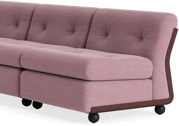 Amanta sofa module - Burgundy red-yuma 1851, 3 seater - HAY