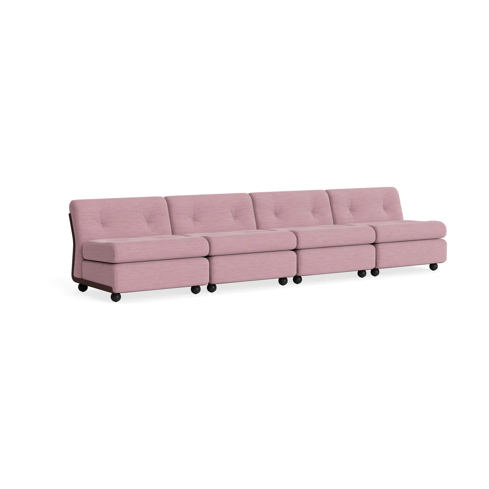 Amanta sofa module, Burgundy red-yuma 1851, 4 seater HAY
