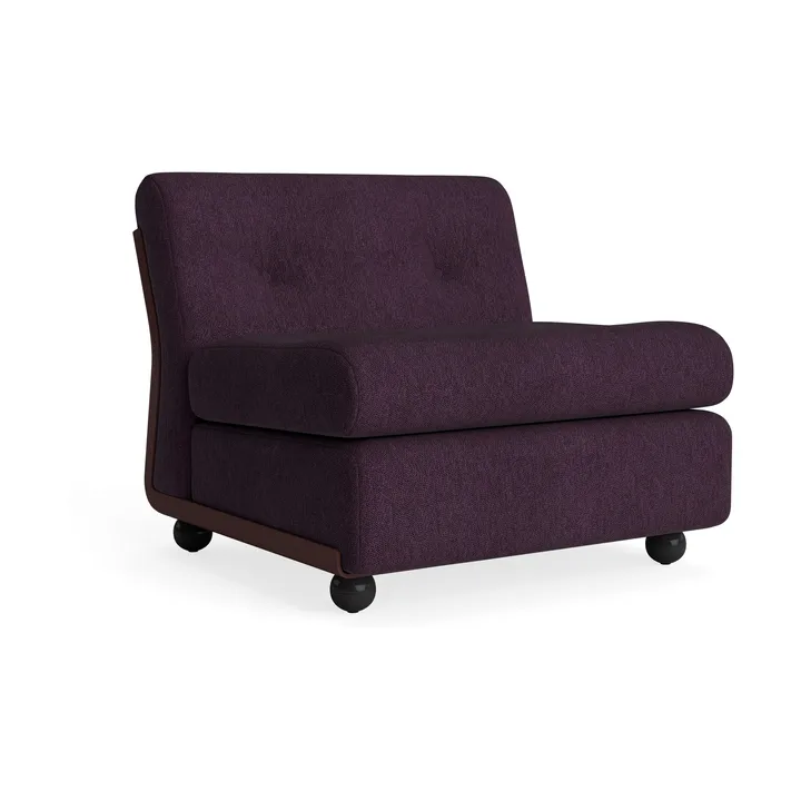 Amanta sofa module - Burgundy red–turf burgundy, 1-seat/armchair - HAY