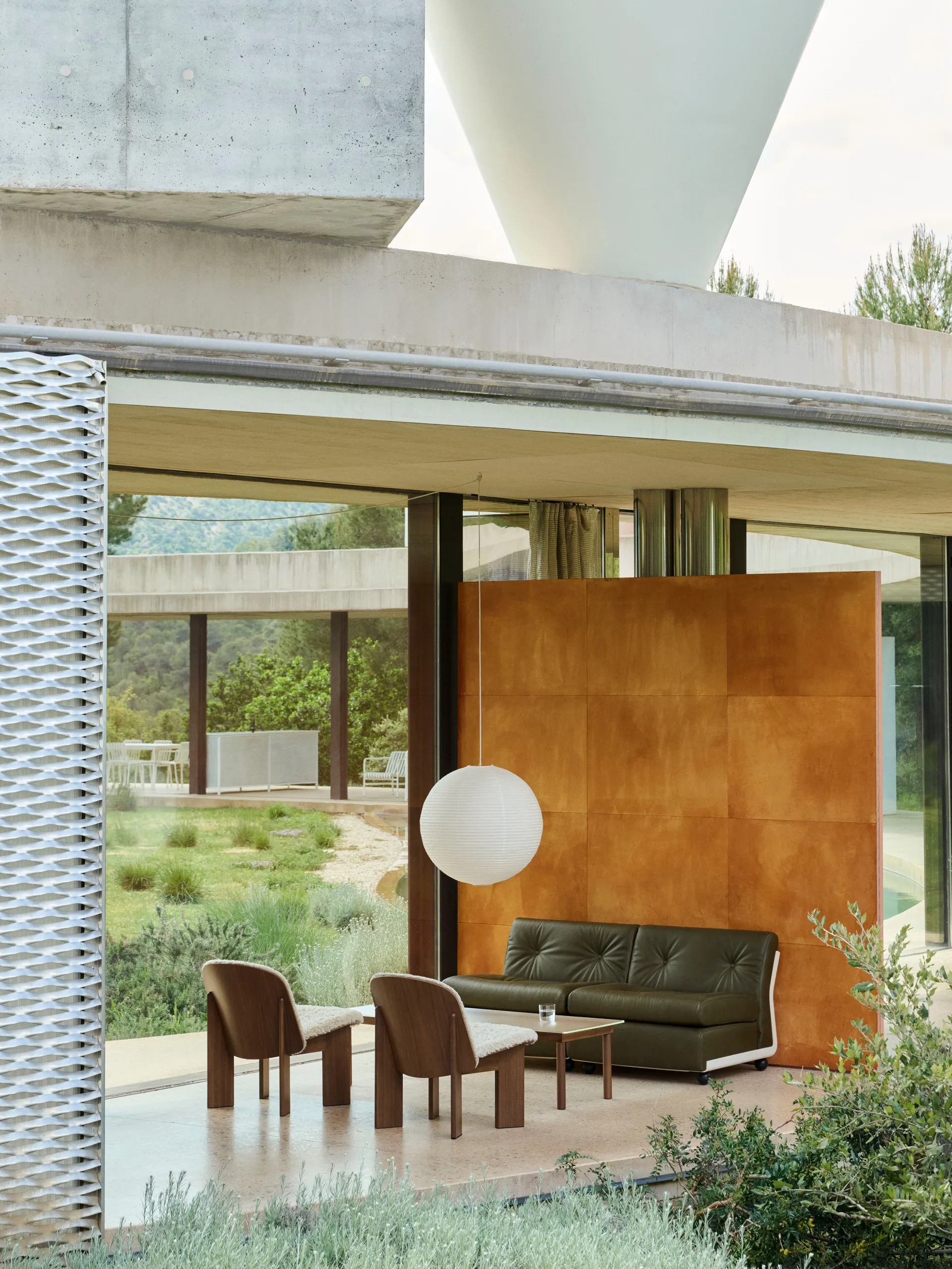 Amanta sofa module, Cream beige-sense forest, 2-seater HAY