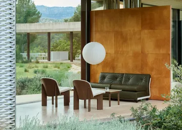 Amanta sofa module - Cream beige-sense forest, 2-seater - HAY