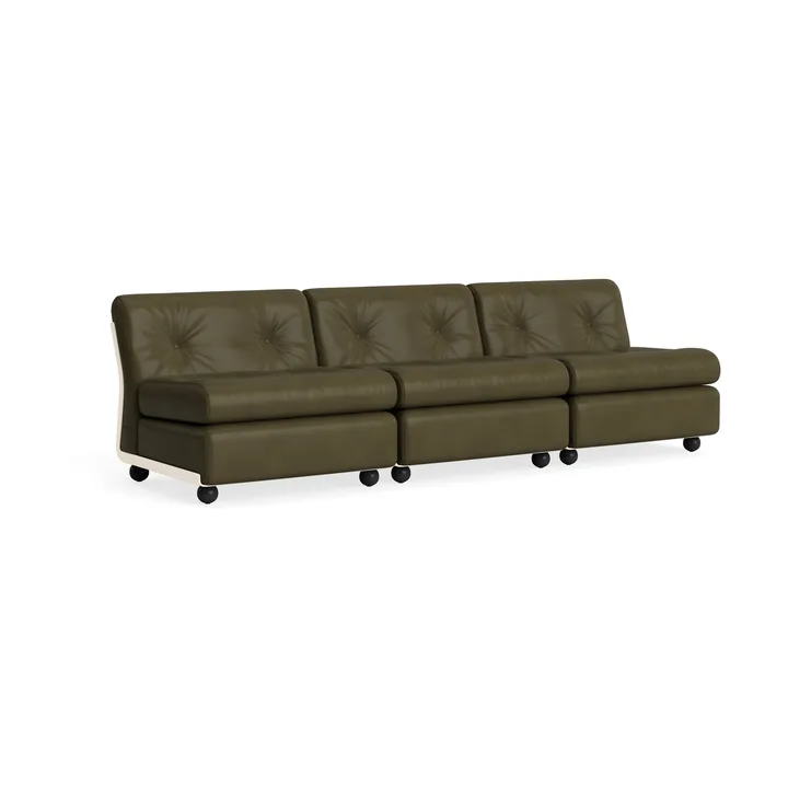 Amanta sofa module - Cream beige-sense forest, 3 seater - HAY