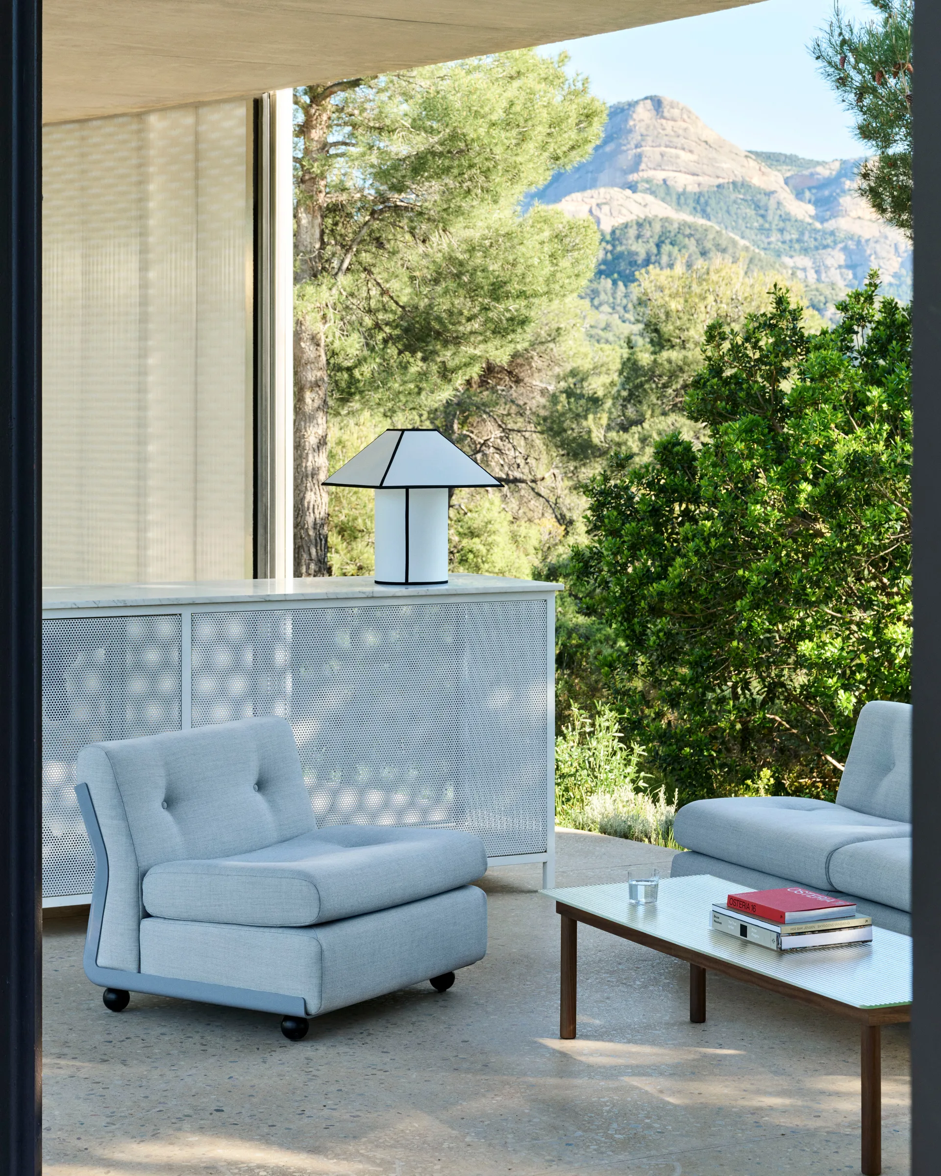 Amanta sofa module, Frost blue-naveli 723, 1-seater/armchair HAY