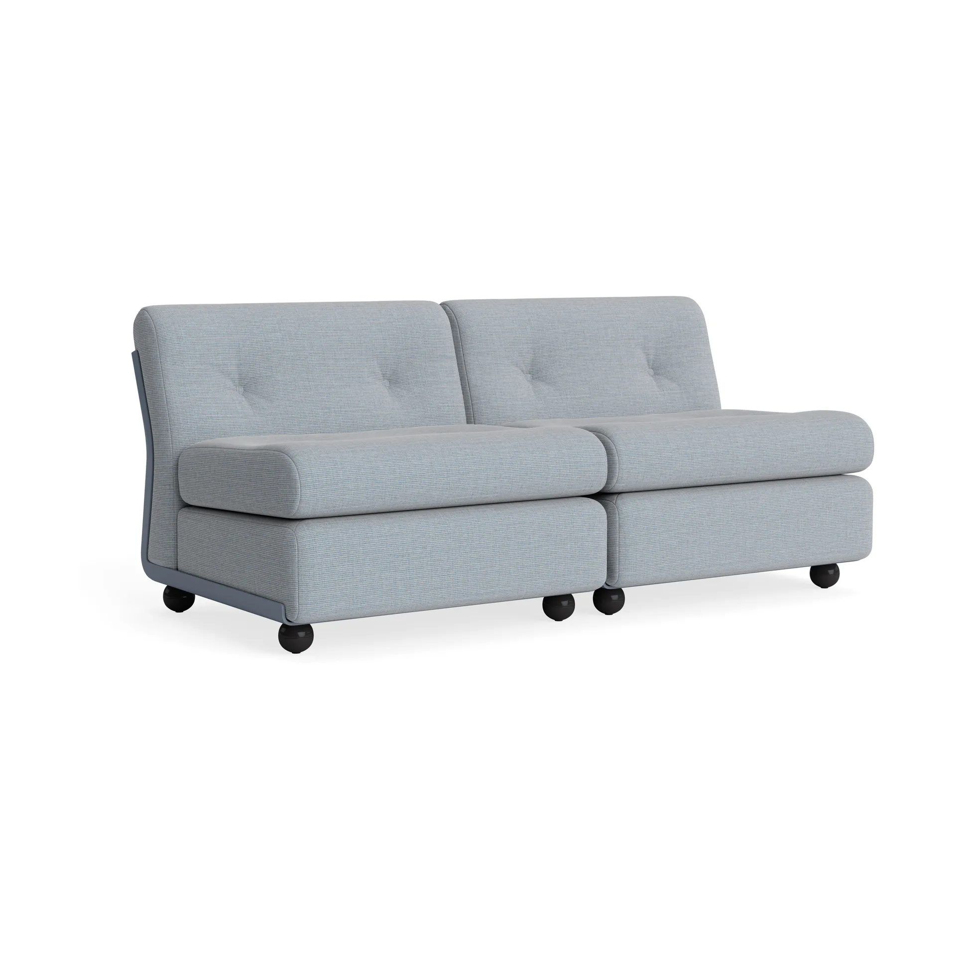 Amanta sofa module, Frost blue-naveli 723, 2 seater HAY