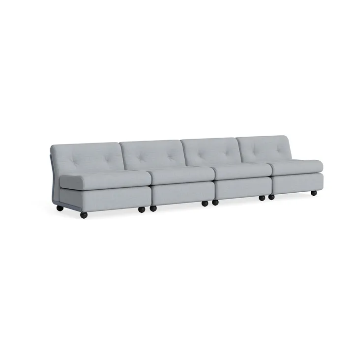 Amanta sofa module - Frost blue-naveli 723, 4-seater - HAY