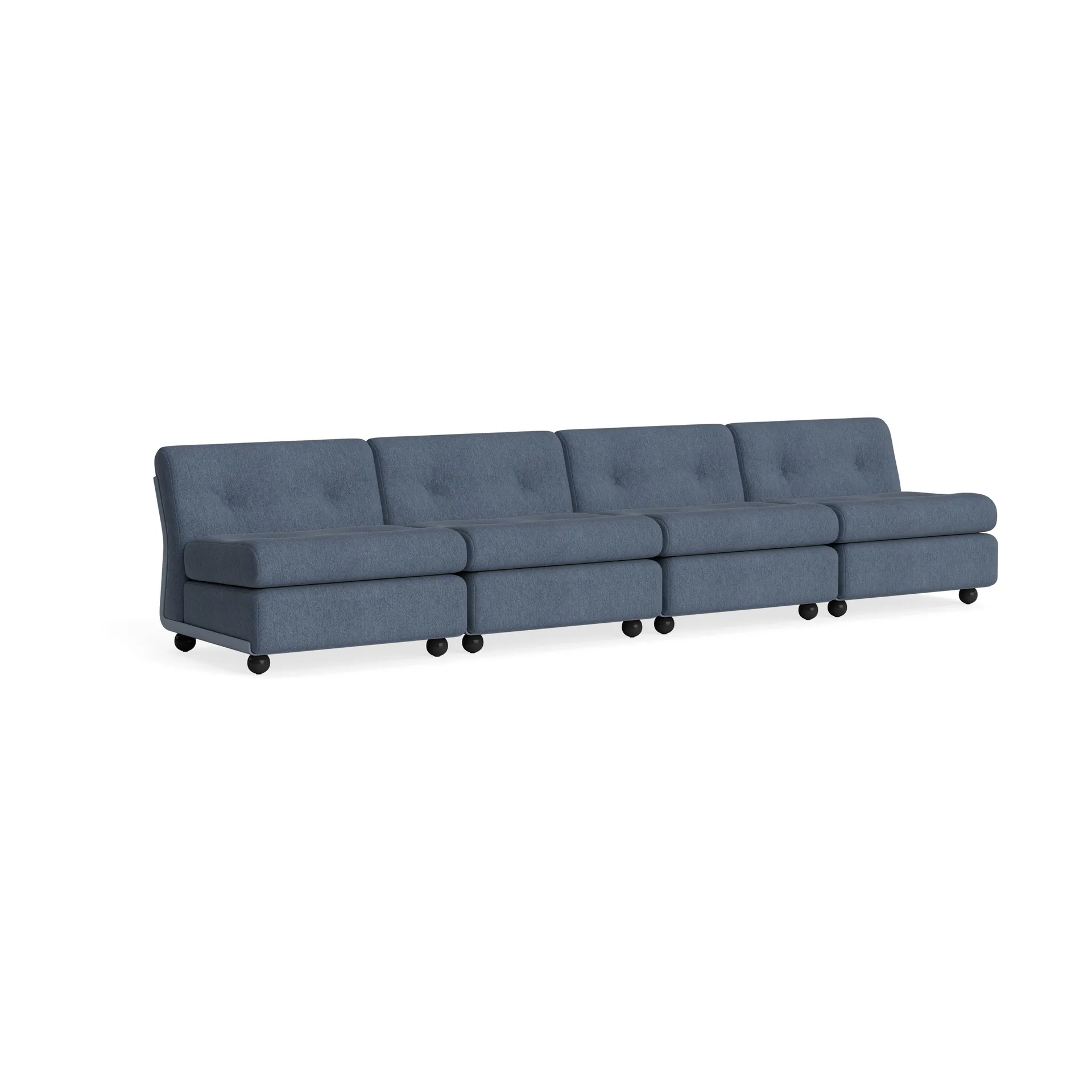 Amanta sofa module, Frost blue-turf blue, 4-seater HAY