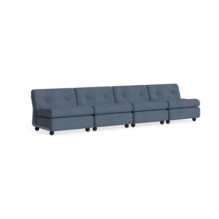 Amanta sofa module - Frost blue-turf blue, 4-seater - HAY