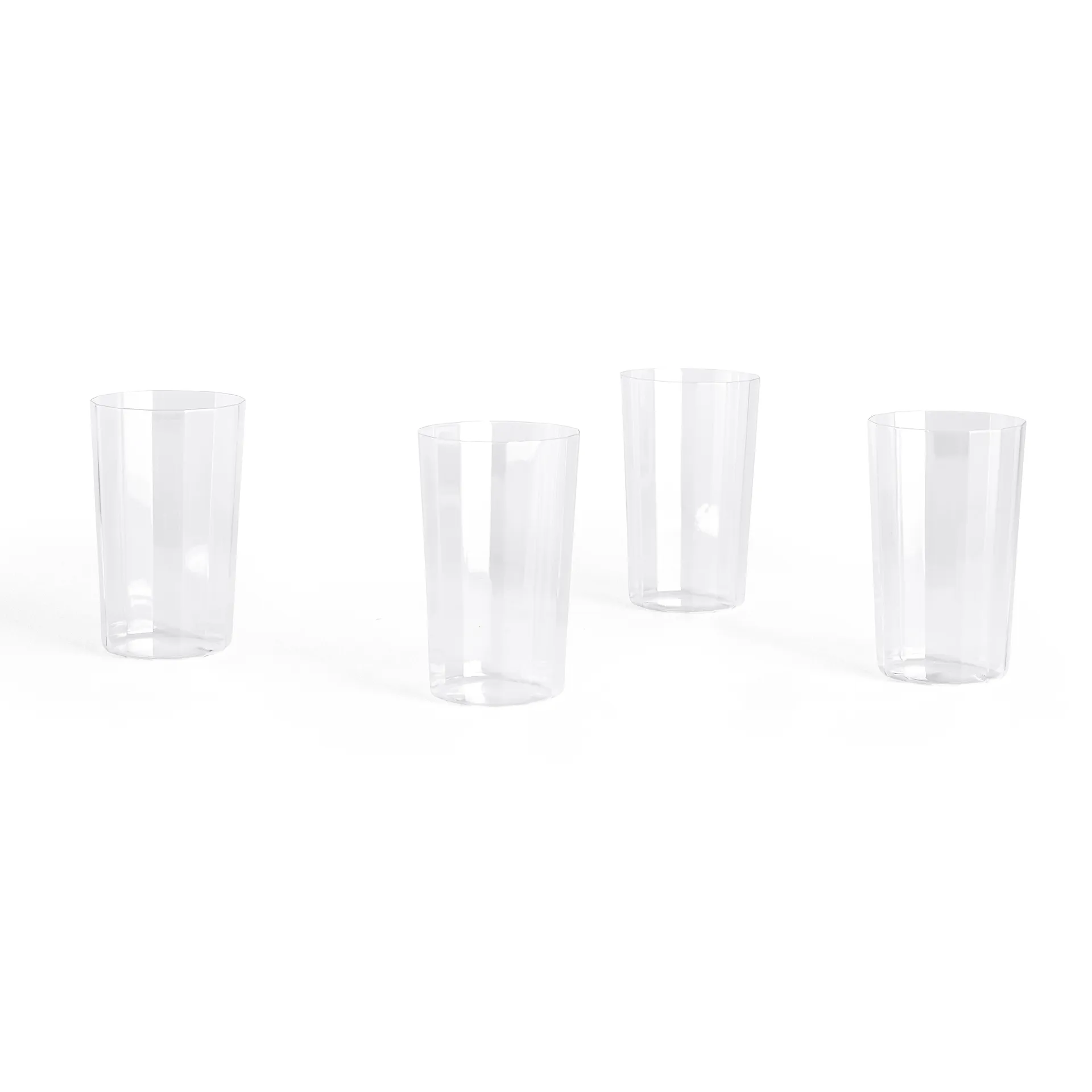 Angle drinking glass 4-pack, Large 13 cm HAY