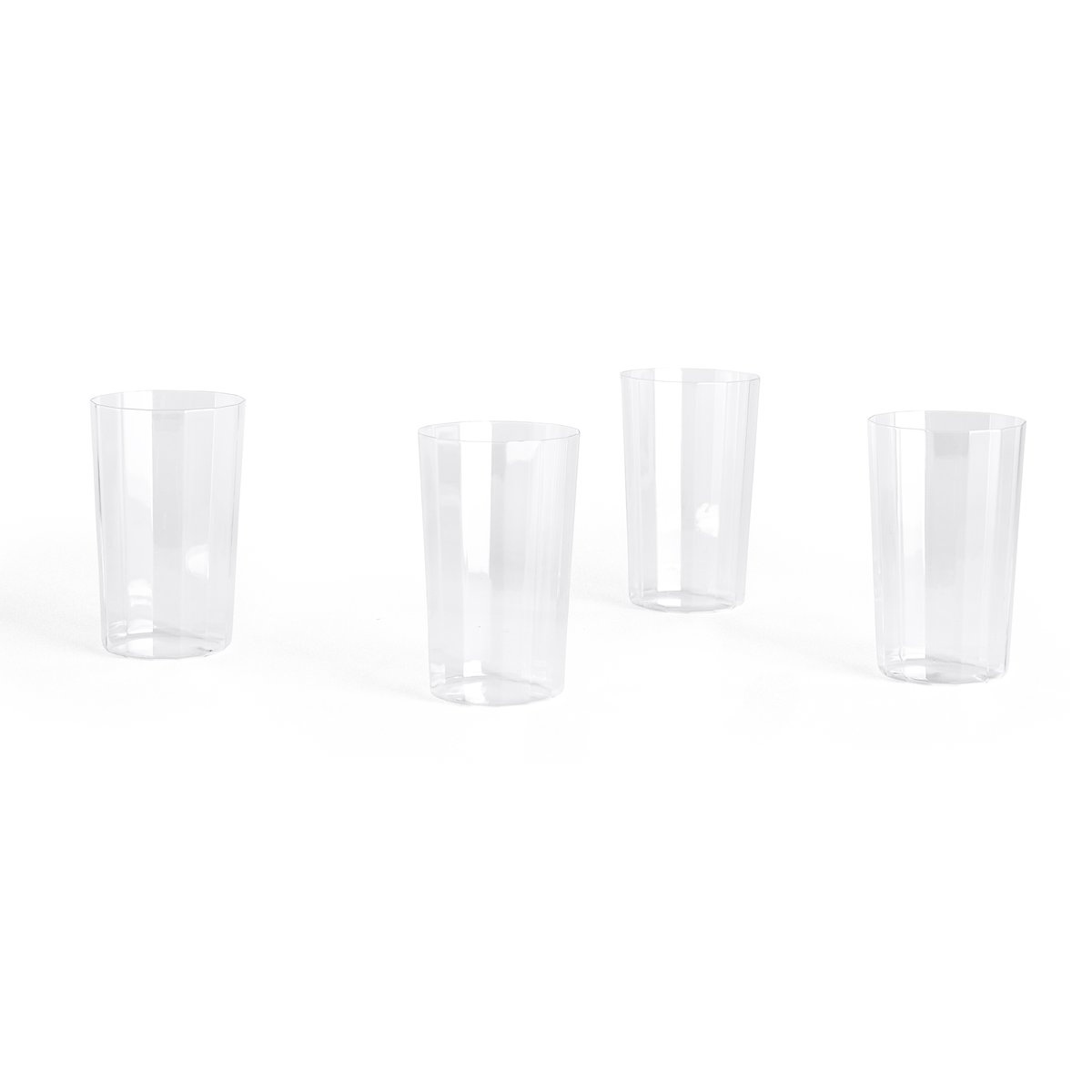 HAY Angle drinking glass 4-pack Large 13 cm | Scandinavian Design | Drinking glasses & tumblers | Transparent