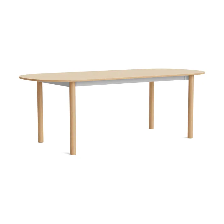 Annex Oblong dining table - Oxidized aluminium-lacquered oak, 220x95 cm - HAY