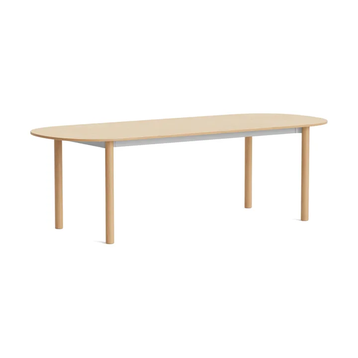 Annex Oblong dining table - Oxidized aluminium-lacquered oak, 240x95 cm - HAY