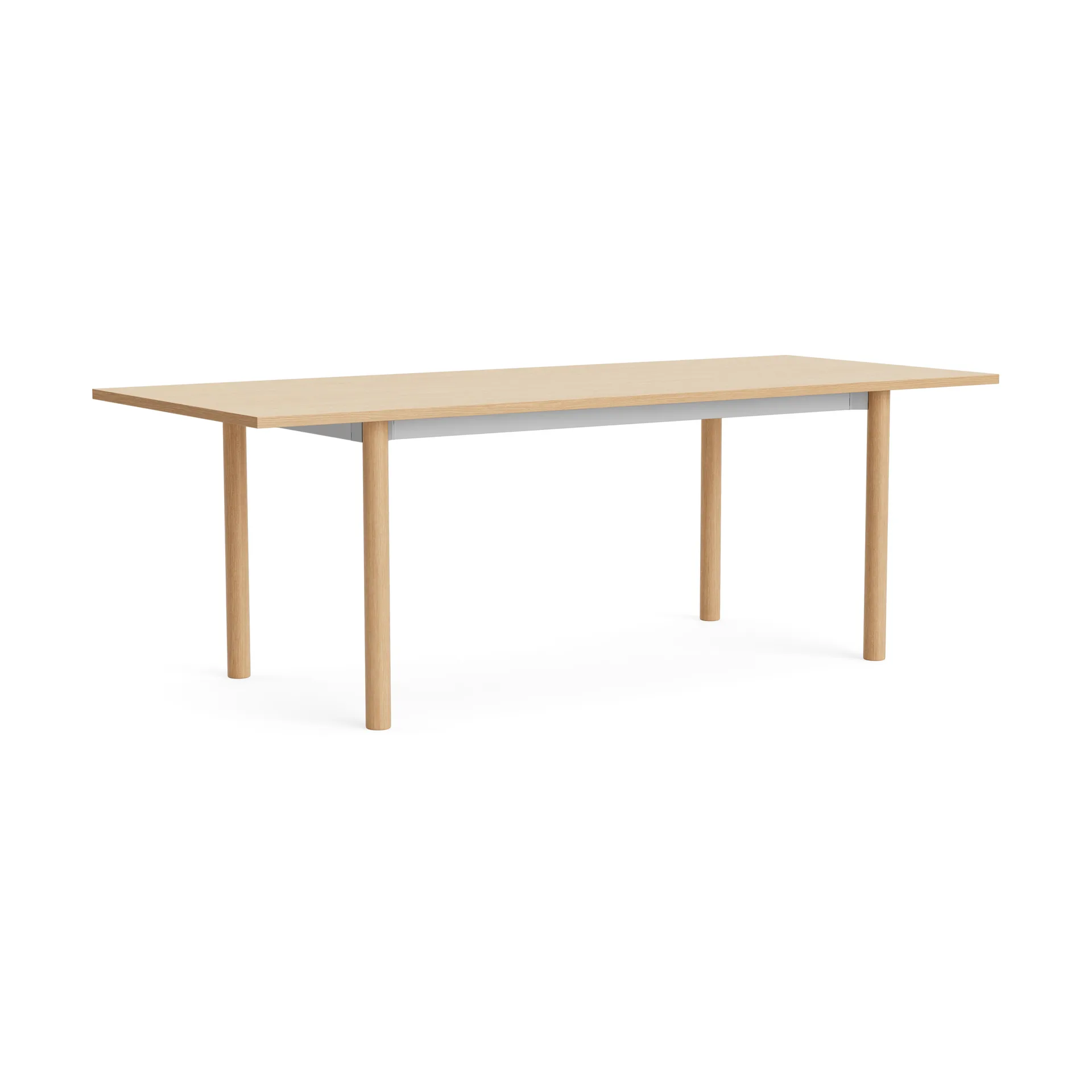 Annex Overhang dining table, Oxidized aluminium-lacquered oak, 220x90 cm HAY