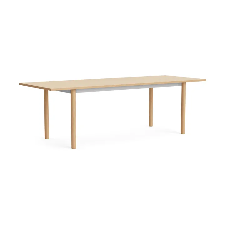 Annex Overhang dining table - Oxidized aluminium-lacquered oak, 240x90 cm - HAY