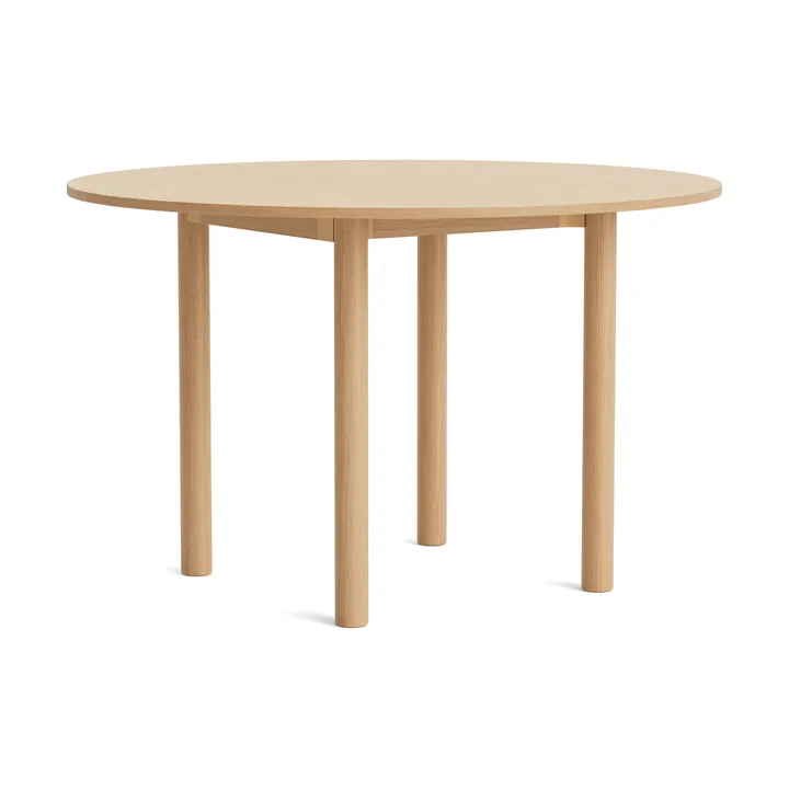 Annex Round dining table - Lacquered oak, Ø120 cm - HAY