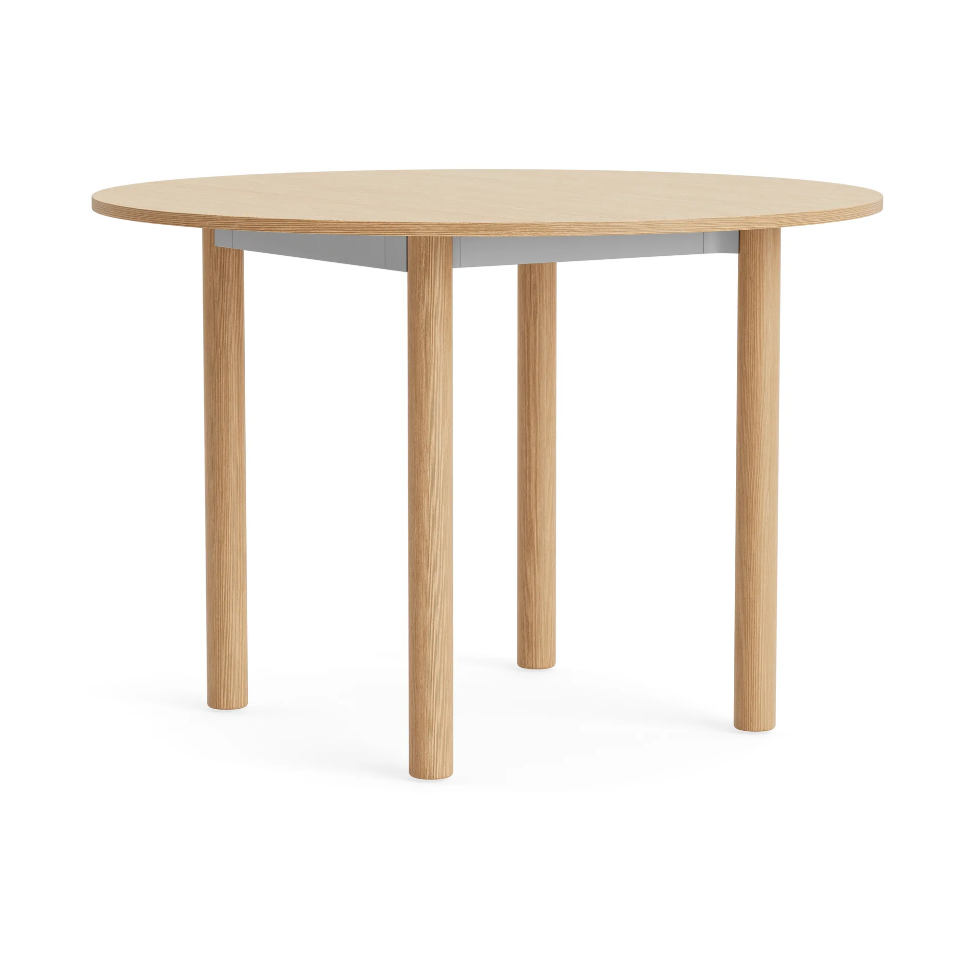 Annex Round dining table, Oxidized aluminium-lacquered oak, Ø110 cm HAY