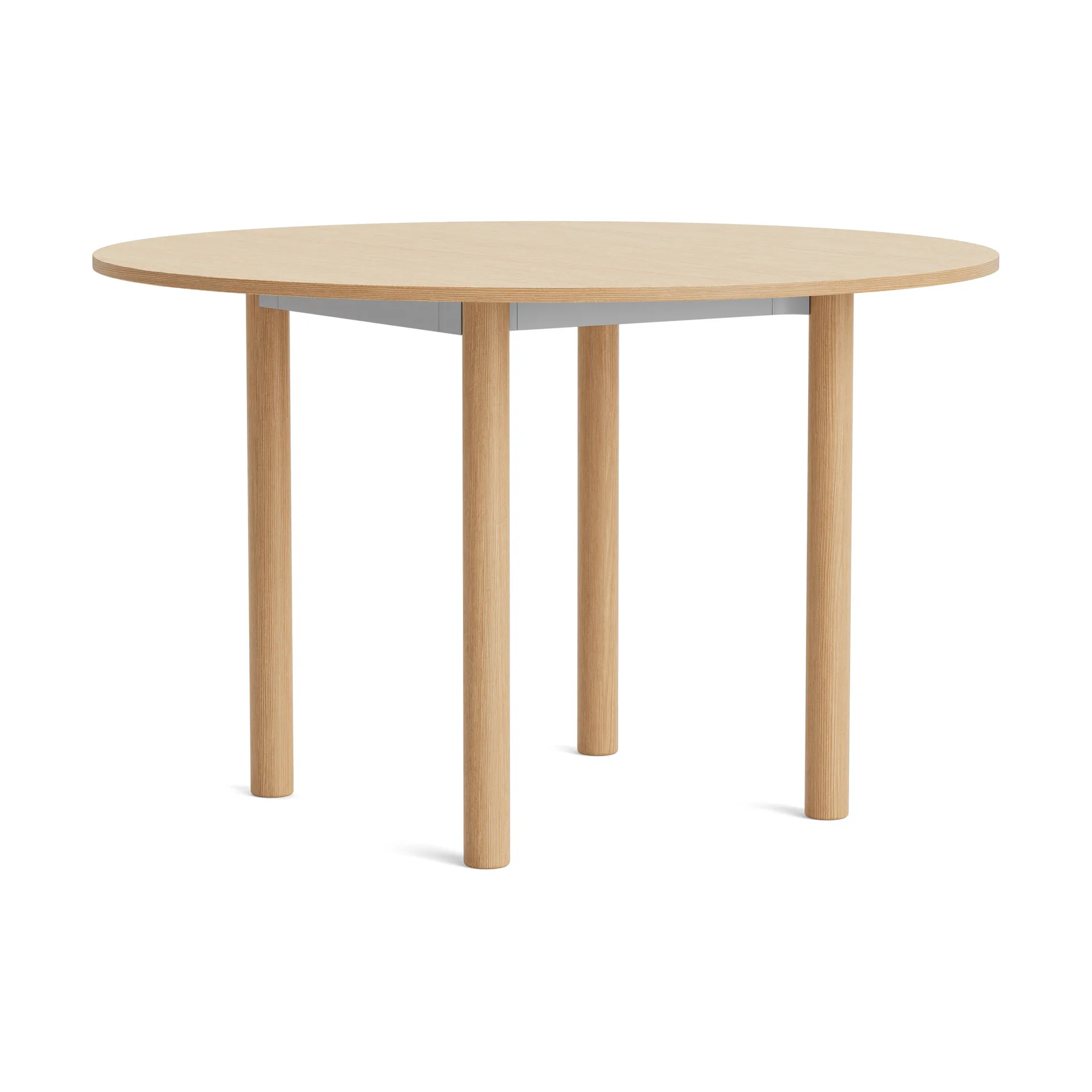 Annex Round dining table, Oxidized aluminium-lacquered oak, Ø120 cm HAY